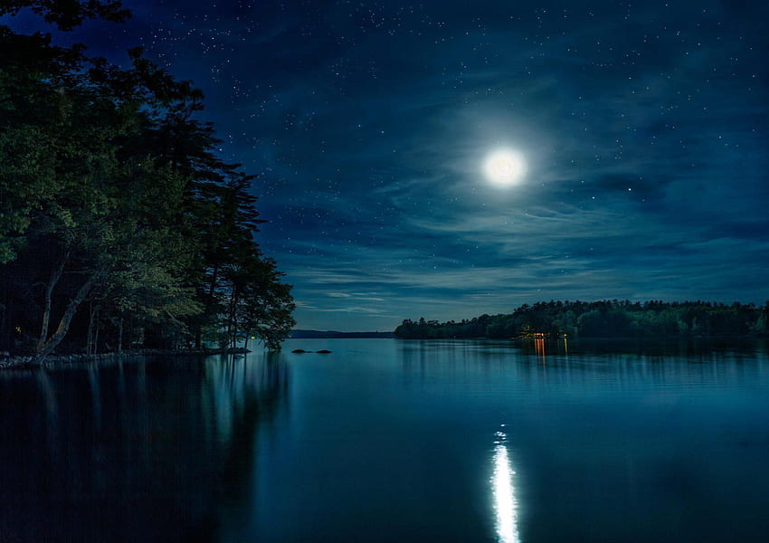 Нощно езеро, V.8.4 Jpeg HD тапет