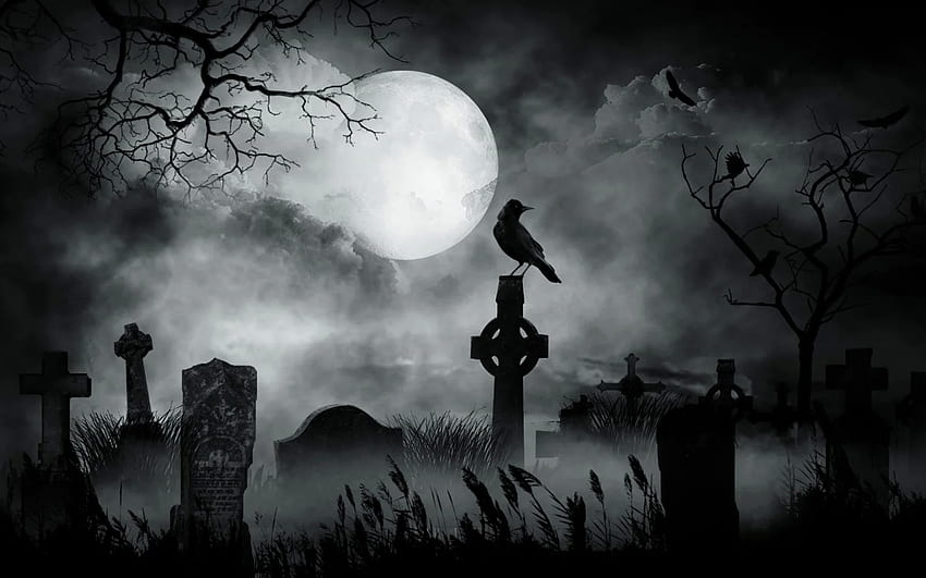 Cemetery by Vickie666 [] for your , Mobile & Tablet. Explore Creepy Graveyard . Creepy Graveyard , Graveyard , Graveyard, Dark Grave HD wallpaper