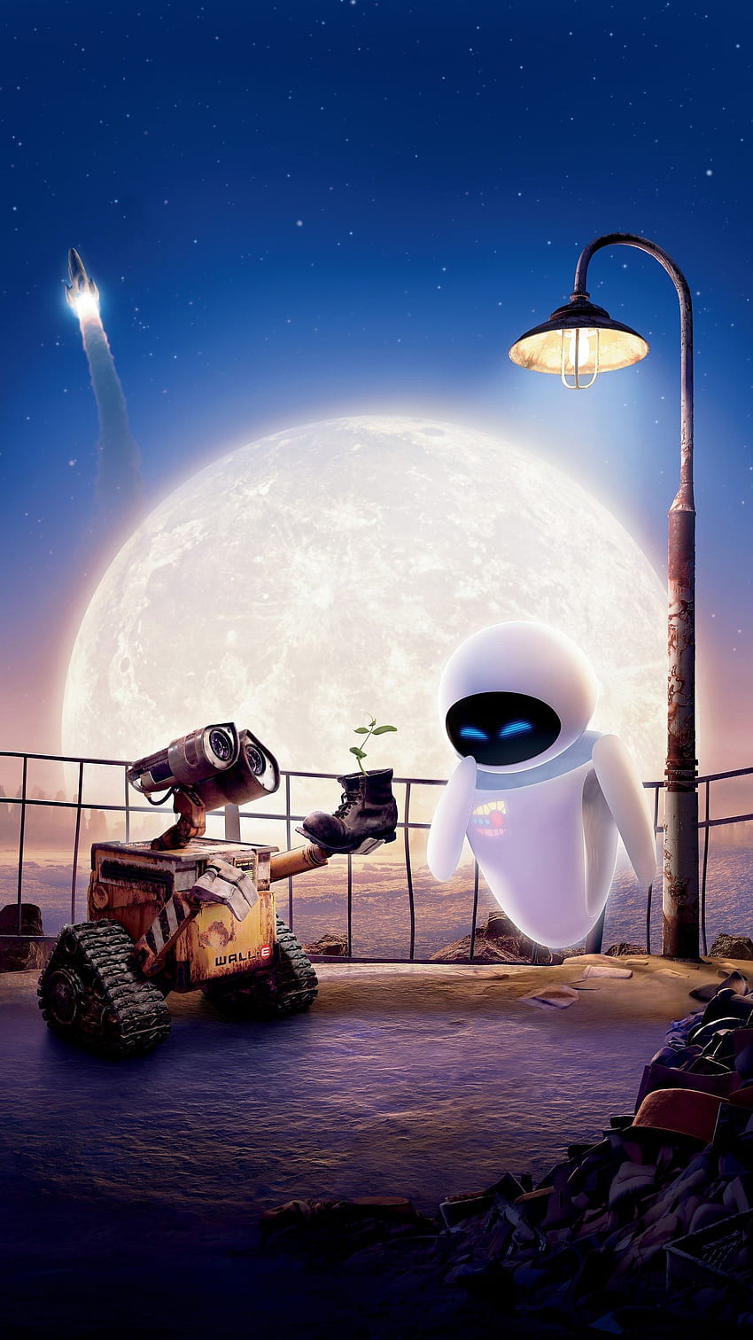 Download Longing Wall E Iphone Galaxy Stars Wallpaper  Wallpaperscom