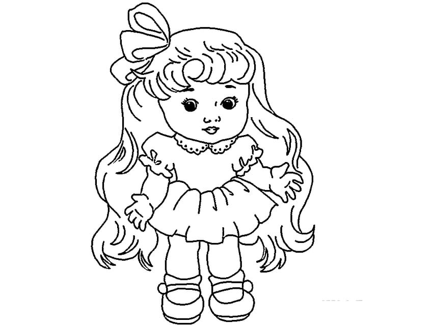 Cute And Sweet Baby Doll Color Drawing [] para seu celular e tablet. Explorar desenho bonito. Desenho de arte fofa, desenho colorido papel de parede HD