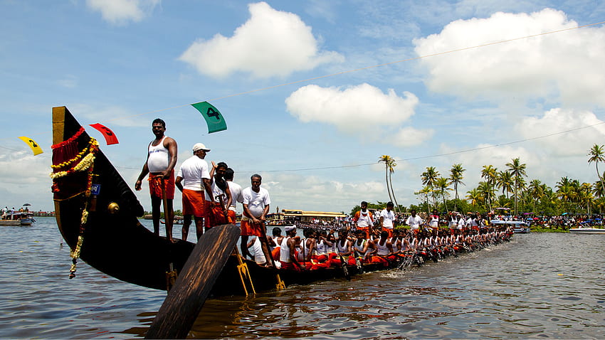 Prepare-se para um campeonato de corrida de barcos único em Kerala papel de parede HD