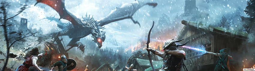 The Elder Scrolls: Legends - Heroes of Skyrim - Игри , 3840X1080 Skyrim HD тапет