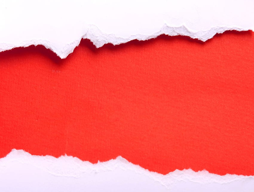 Abgerissene Seiten. Zerrissener Papierhintergrund, zerrissene Kleidung und zerrissenes Papier, rotes Papier HD-Hintergrundbild