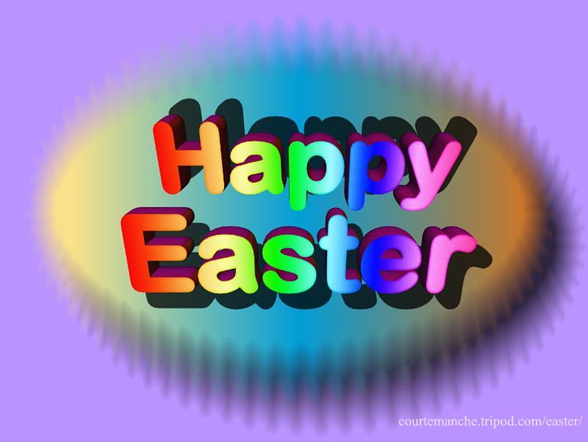 HAPPY EASTER, colors, happy, easter, rainbow HD wallpaper