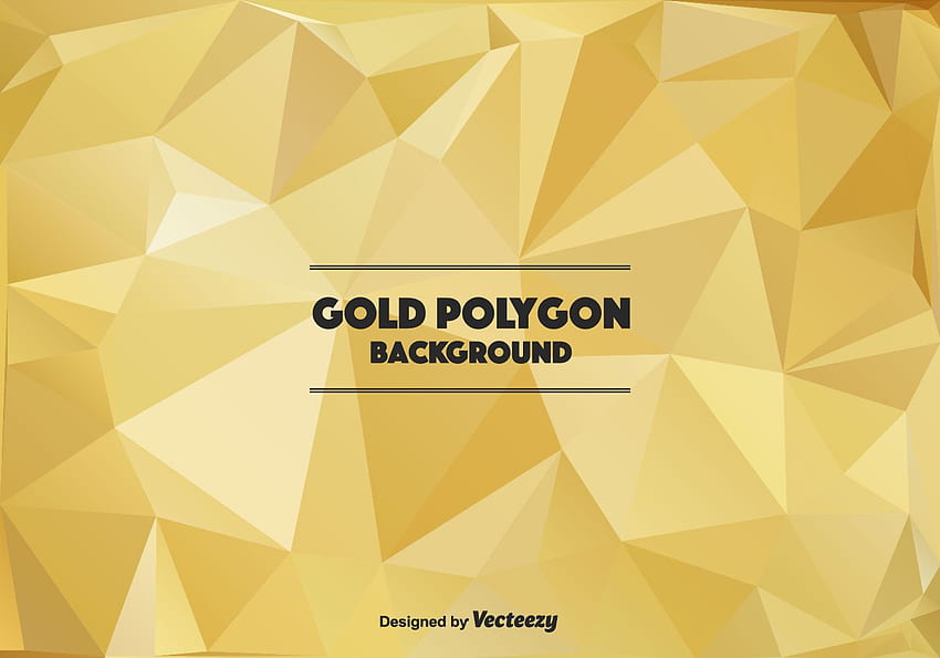 Polygonaler Gold-Vektor-Hintergrund - Vektoren, Clipart-Grafiken und Vektorgrafiken, Goldenes Polygon HD-Hintergrundbild