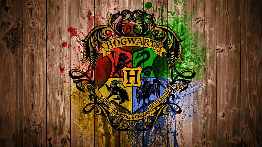 malarstwo, ściana, Harry Potter, graffiti, Hogwart, Slytherin, Sonserina, Gryffindor, Ravenclaw, Hufflepuff, SZTUKA, kolor, sztuka współczesna. Mocah, logo Hufflepuffu Tapeta HD