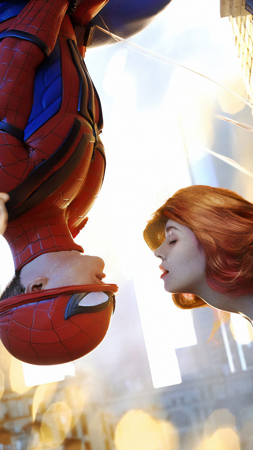 Spider Man, Mary Jane, Kissing, Marvel, Phone , , Background, And . Mocah HD phone wallpaper