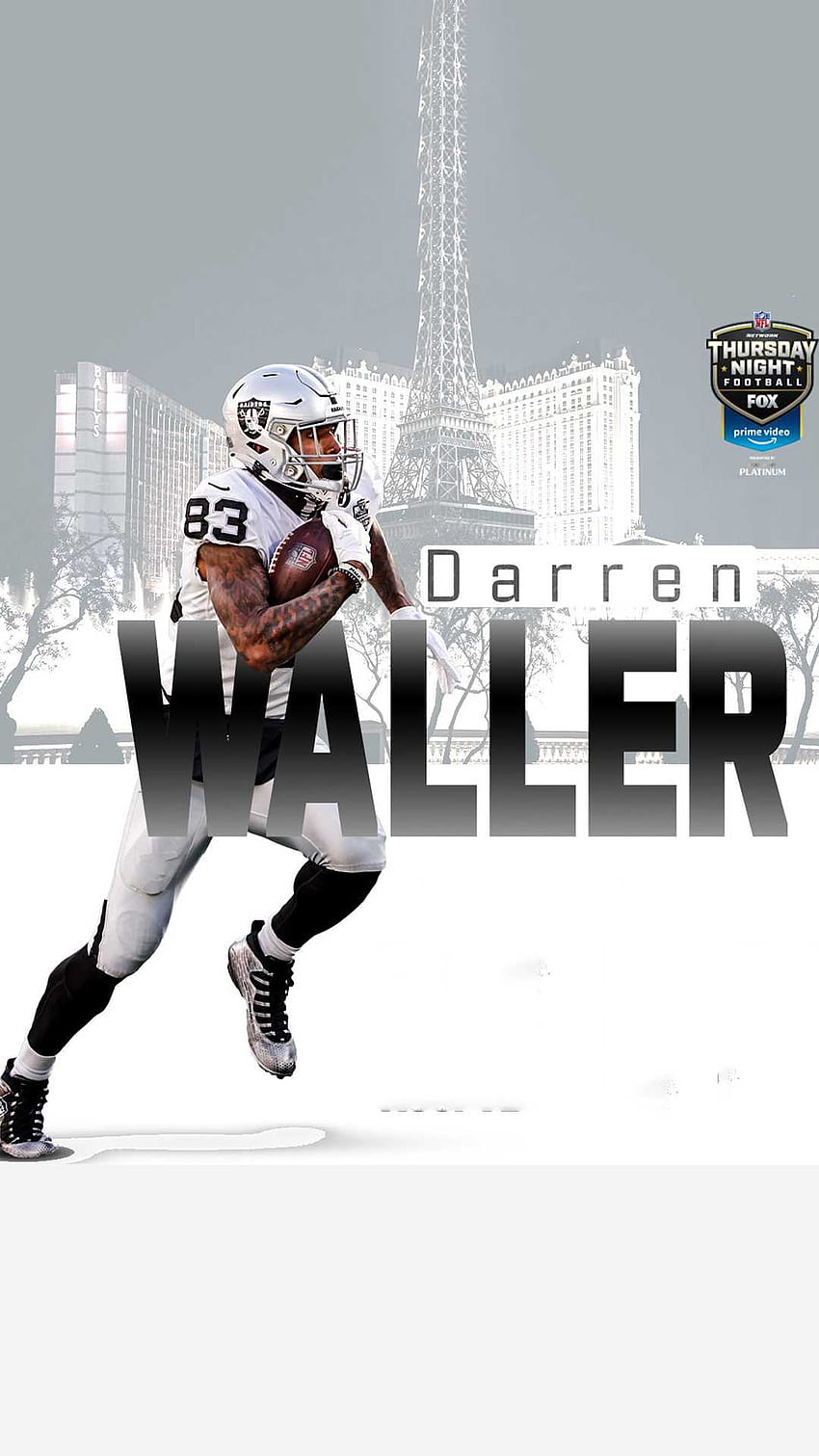 Darren Waller, iPhone de los Raiders de Las Vegas fondo de pantalla del teléfono