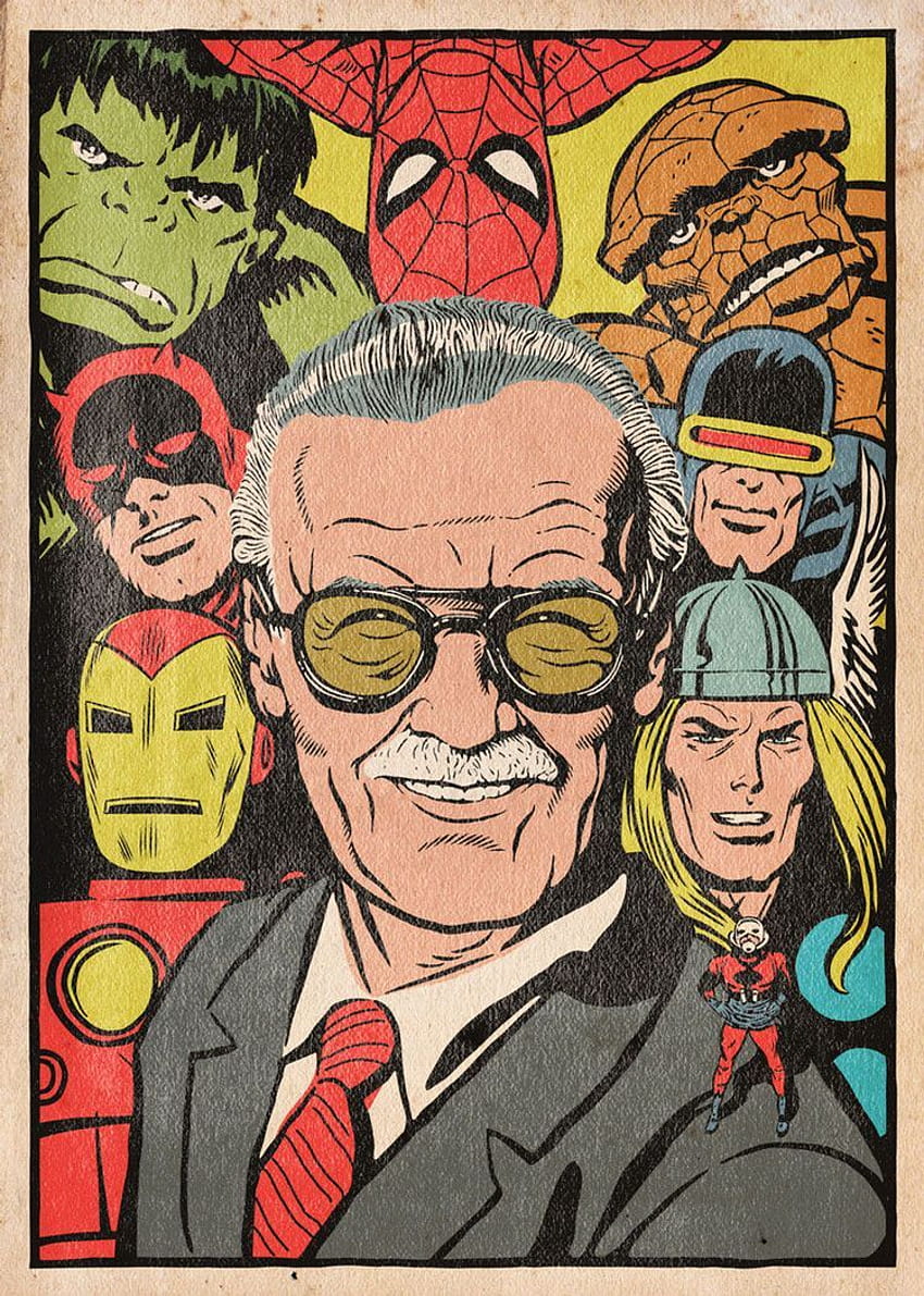 An illustrated tribute to Stan Lee and his career HD phone wallpaper