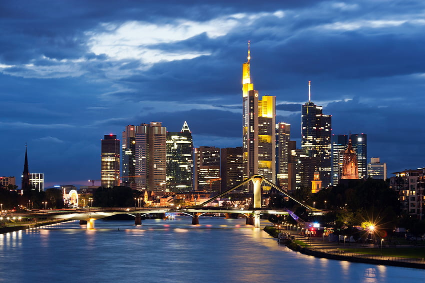 City Buildings, Cityscape, Frankfurt, Germany - New, New Delhi HD wallpaper