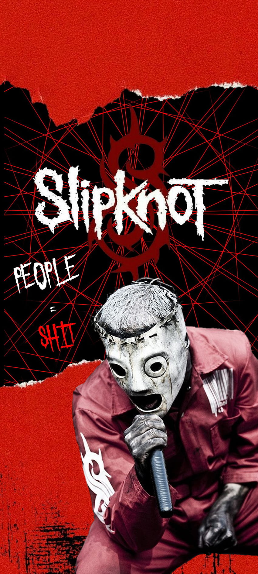 Slipknot, rouge, rock, vermelho, taylor, métal, mascara, vocalista, corey, banda Fond d'écran de téléphone HD