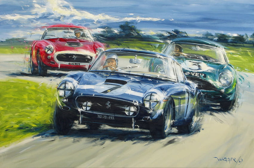 Automotive paintings, Muscle Car Art Paint HD wallpaper