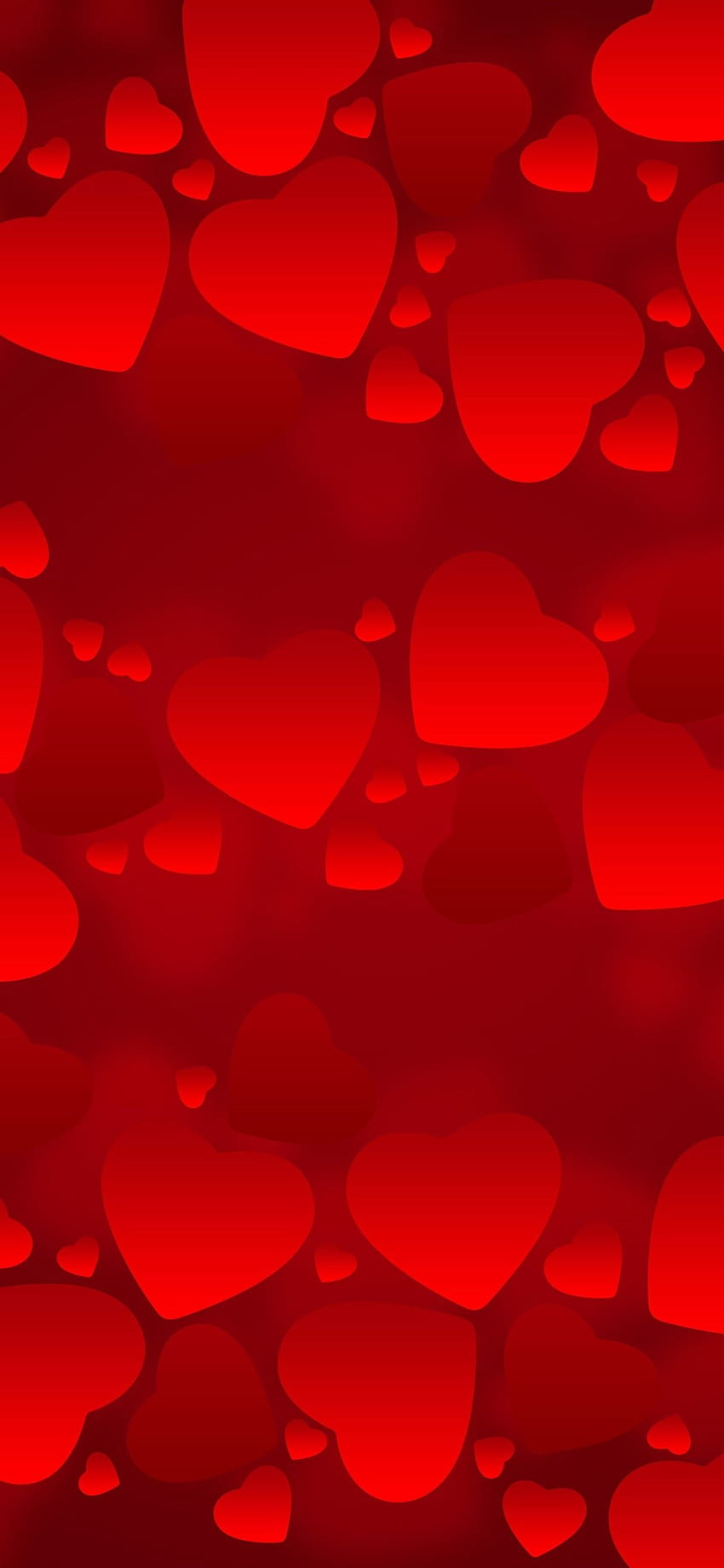 iPhone Molti cuori rossi di amore, priorità bassa romantica - priorità bassa dei cuori Sfondo del telefono HD