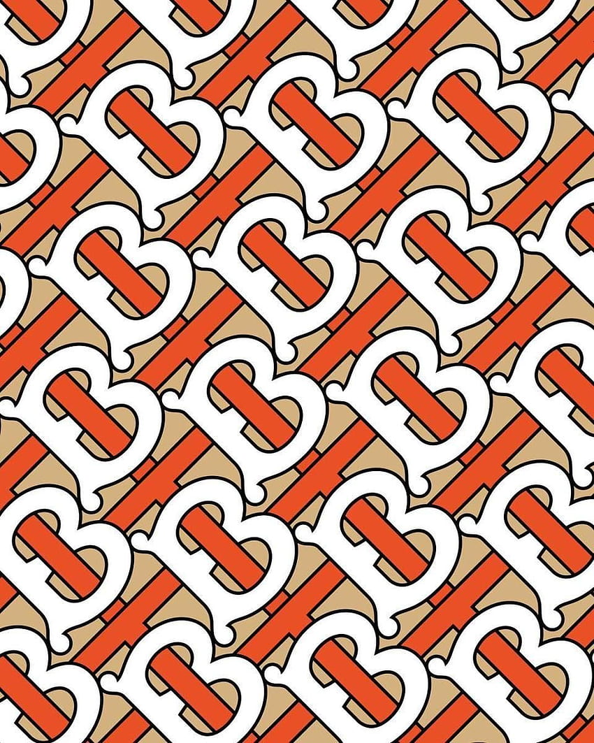 リカルド・ティッシがバーバリーの新しいロゴを発表。 ピーター・サヴィル, モノグラムファッション, ロゴパターン HD電話の壁紙