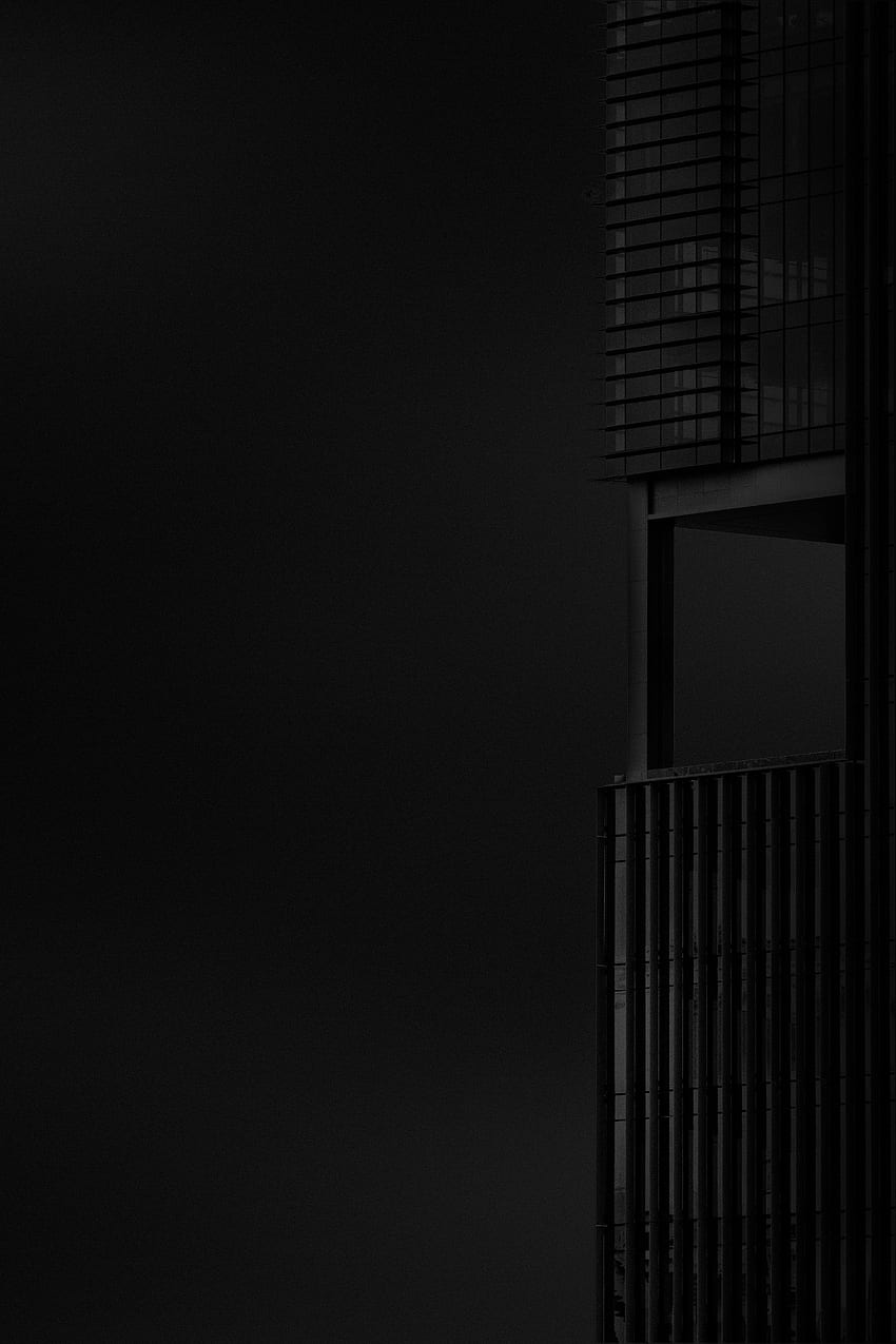Architecture, Building, Dark, Minimalism, Bw, Chb HD phone wallpaper