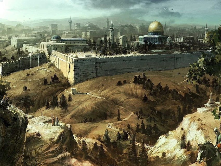 Antik: Kudüs Camii Filistin İsrail Arka Planı, İsrail Manzarası HD duvar kağıdı