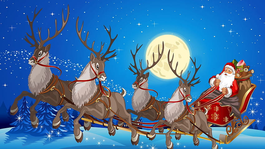 Santa Claus for Christmas. Happy Christmas New Year Greetings, Vintage Santa Claus HD wallpaper