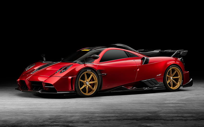 Pagani Imola, supercar, merah Pagani Imola, tampilan depan, eksterior, mobil sport Italia, Pagani Wallpaper HD
