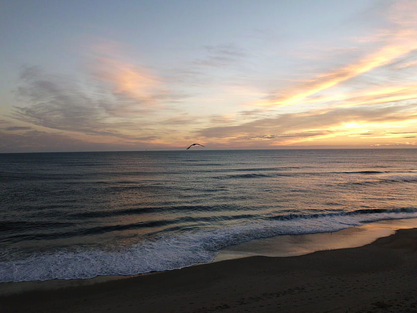 Beach: Outer Banks Ocean Sunrise North Carolina Sand Beach Couds, Tumblr Beach HD wallpaper