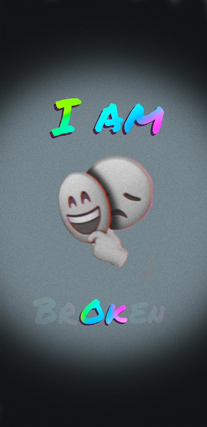 I am ok, emoji, sad HD phone wallpaper