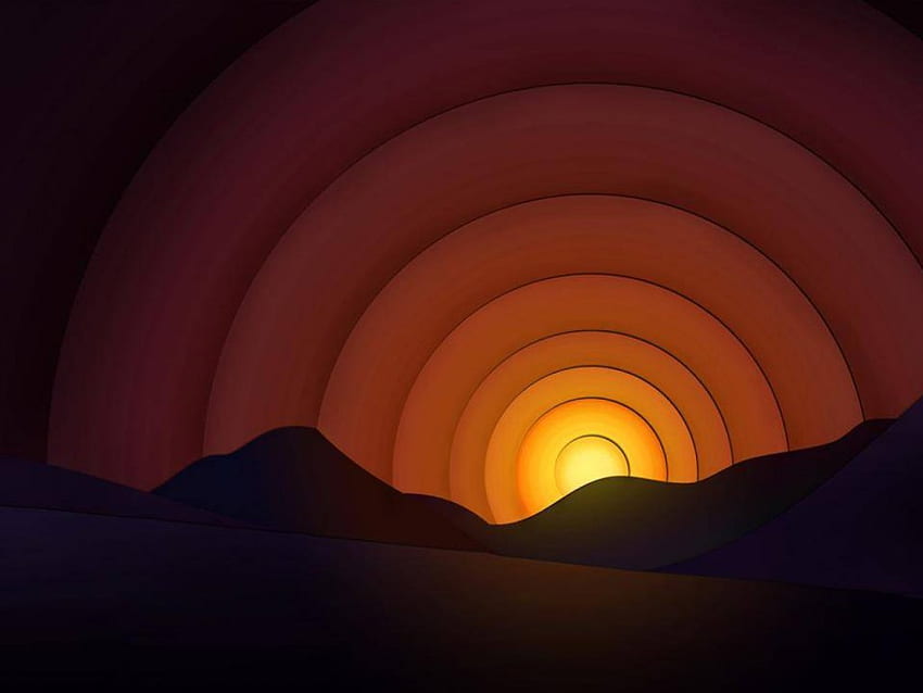 Sunset Glow, night, mountains, sunset HD wallpaper