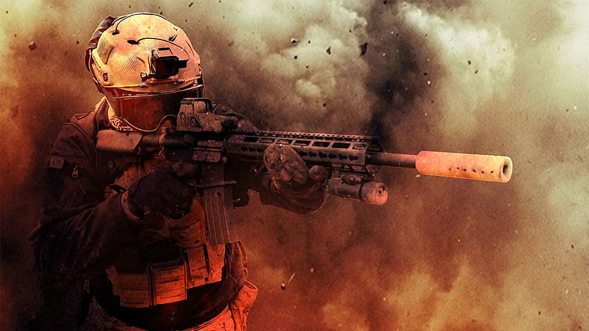 HD wallpaper airsoft assault combat game guns military rifle team   Wallpaper Flare