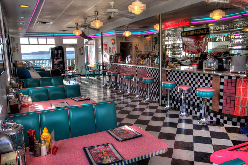 Cena . Restaurante de los años 50, Restaurante retro y Restaurante de los años 50 fondo de pantalla