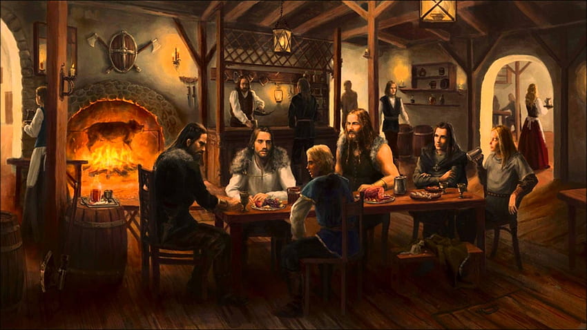 Medieval Tavern Adventurer HD wallpaper