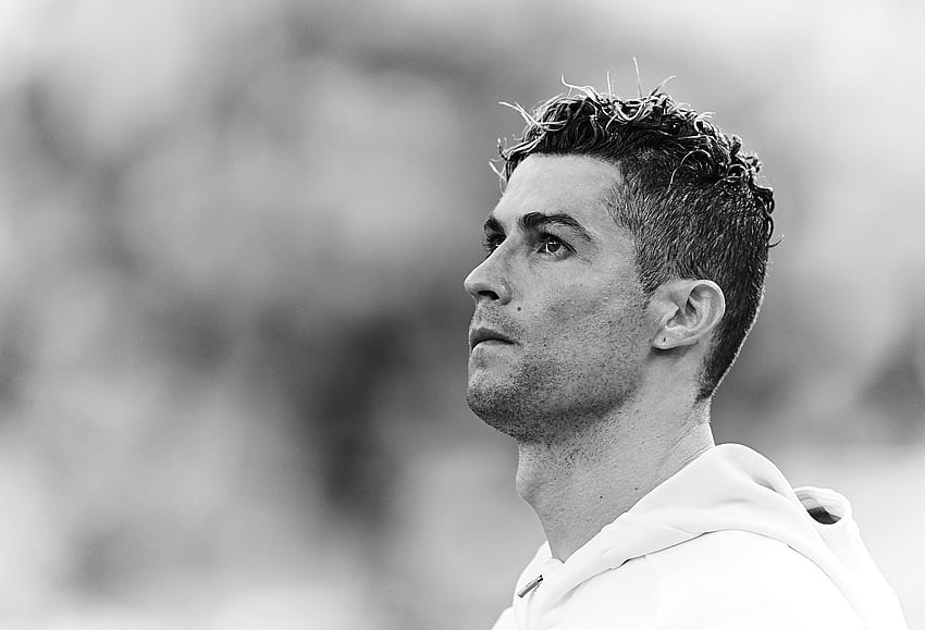 Apakah Cristiano Ronaldo kembali ke Real Madrid?, CR7 Hitam dan Putih Wallpaper HD