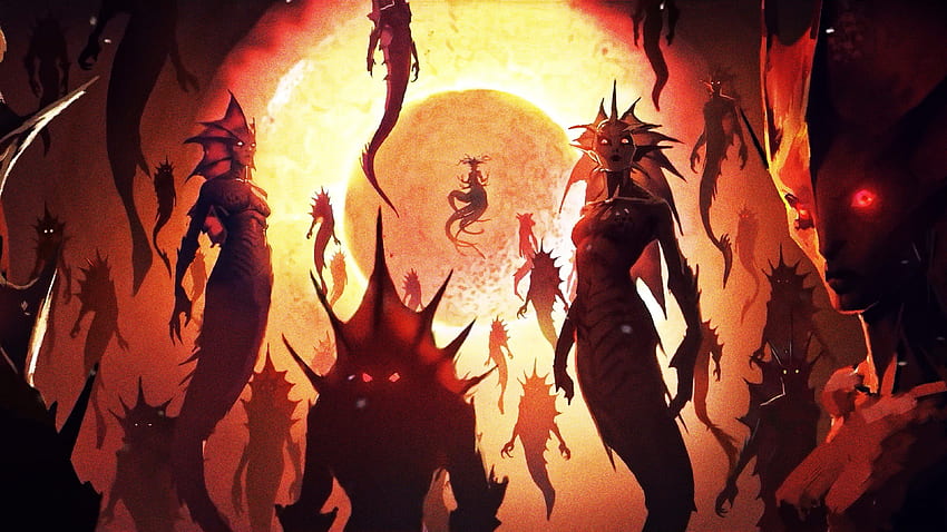 Reina Azshara y Naga World of Warcraft: Battle for Azeroth fondo de pantalla