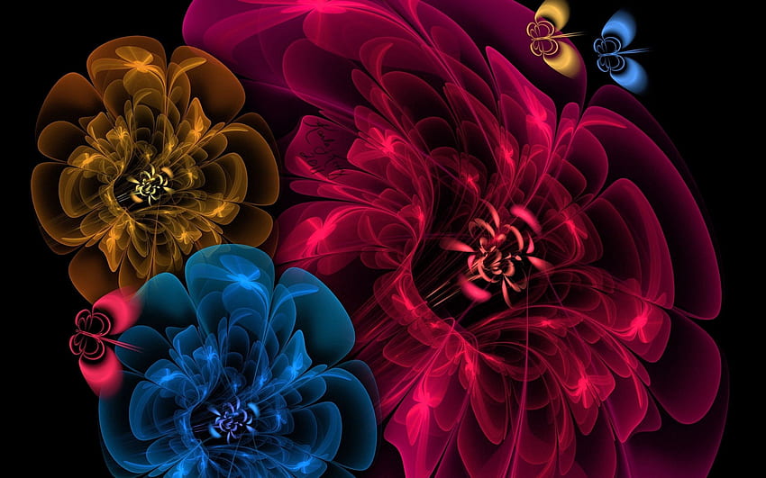 Abstrakt, Blumen, Hintergrund, Dunkel, Leichentuch HD-Hintergrundbild