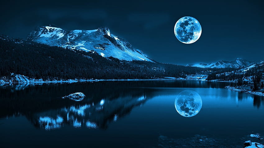 Full moon & Background, Real Moon HD wallpaper