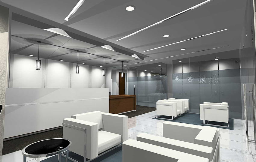 Office Space, Futuristic Office HD wallpaper