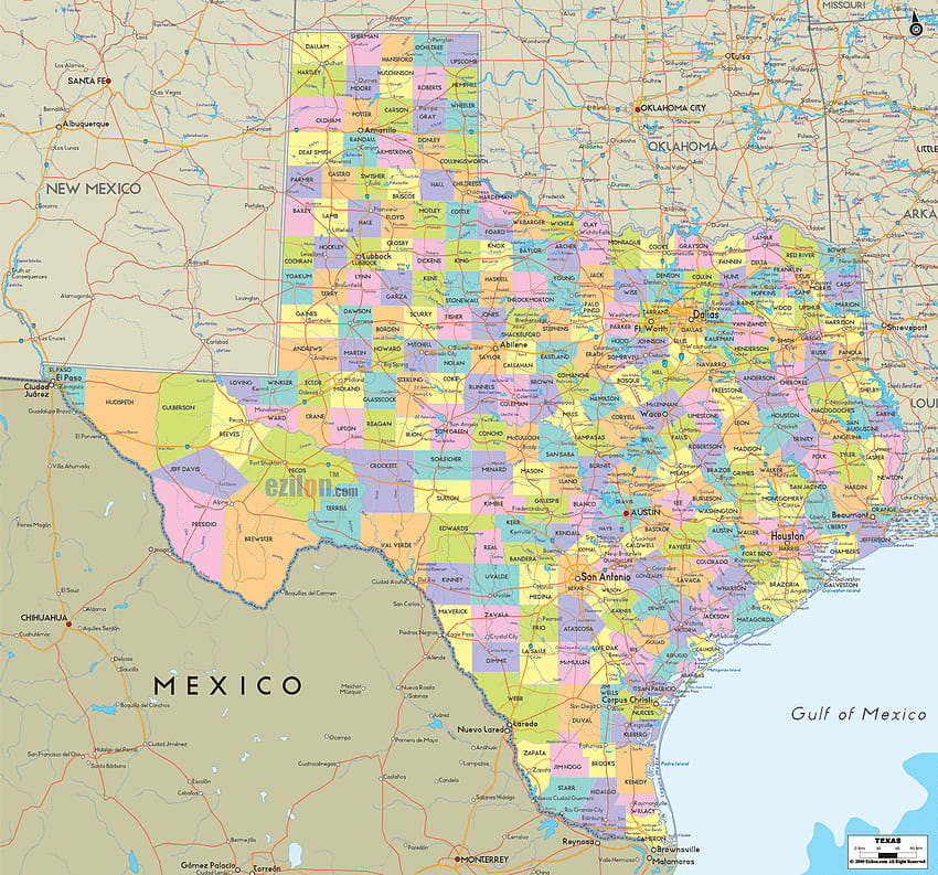 карта на Тексас. 1happy - High Definition, Texas Road HD тапет