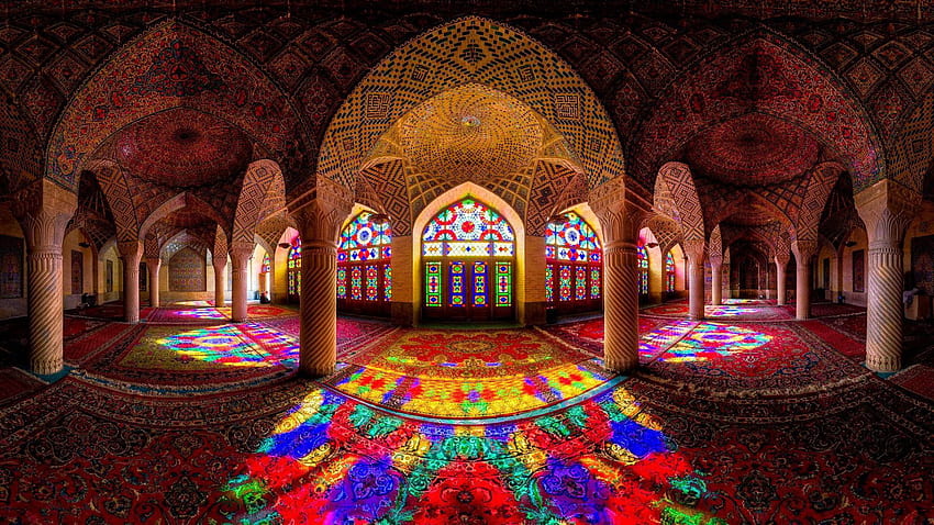 Mesquita Nasir Al Mulk. Fundo, Shiraz papel de parede HD
