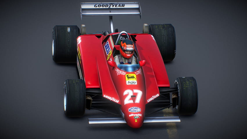Ferrari 126C2 Gilles Villeneuve GP de Bélgica 1982 - Modelo 3D por Sunny78 [1070af7] fondo de pantalla
