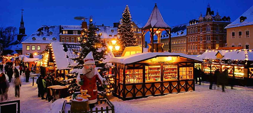 Powody, dla których warto podróżować po Europie zimą, Boże Narodzenie w Europie Tapeta HD