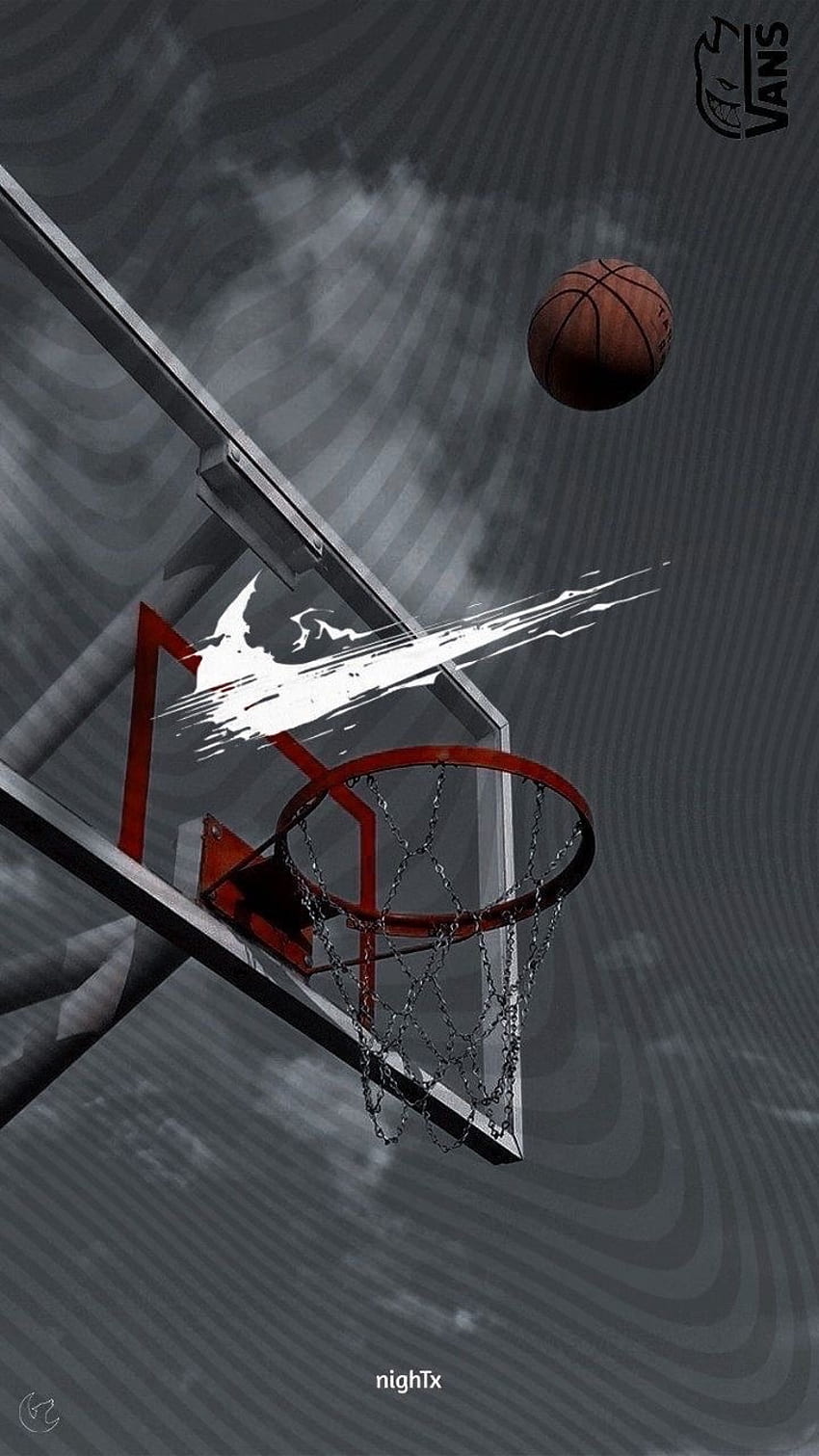 баскнике, баскетболна топка, мрежа HD тапет за телефон