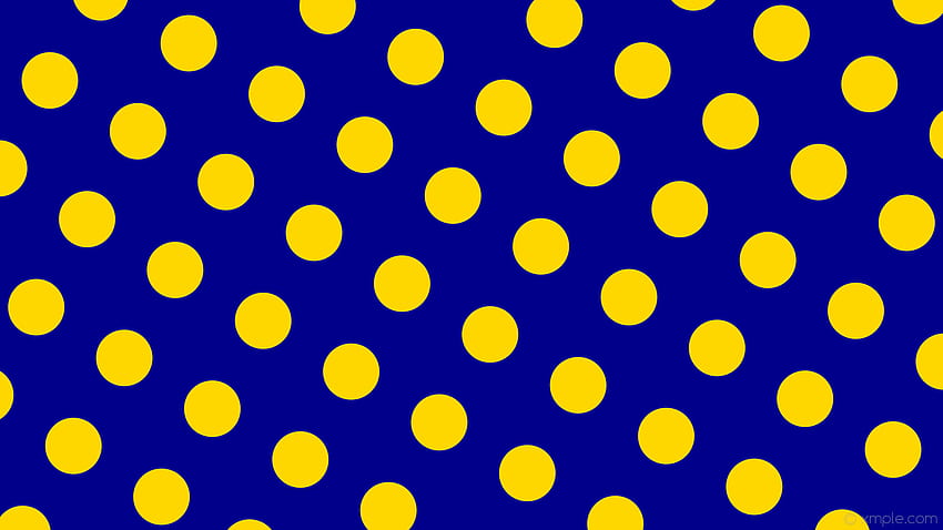 yellow spots blue polka dots dark blue gold HD wallpaper