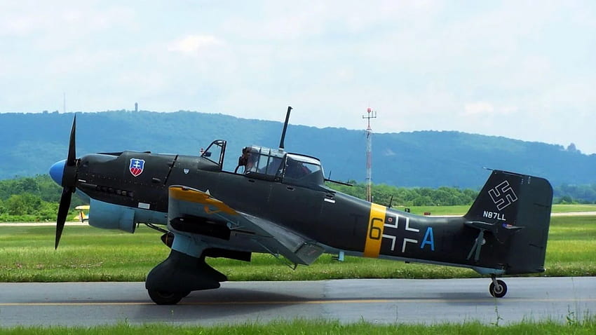เครื่องบิน Stuka Junkers Ju 87 . วอลล์เปเปอร์ HD