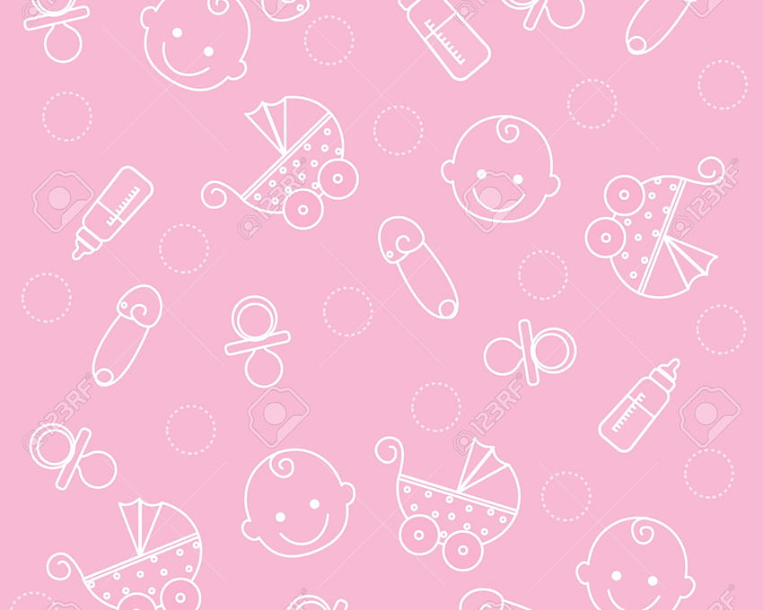 Sweet Pink Baby Girl Elements Seamless Pattern Royalty [] สำหรับมือถือและแท็บเล็ตของคุณ สำรวจทารก ทารก, ทารก, พื้นหลังทารก วอลล์เปเปอร์ HD