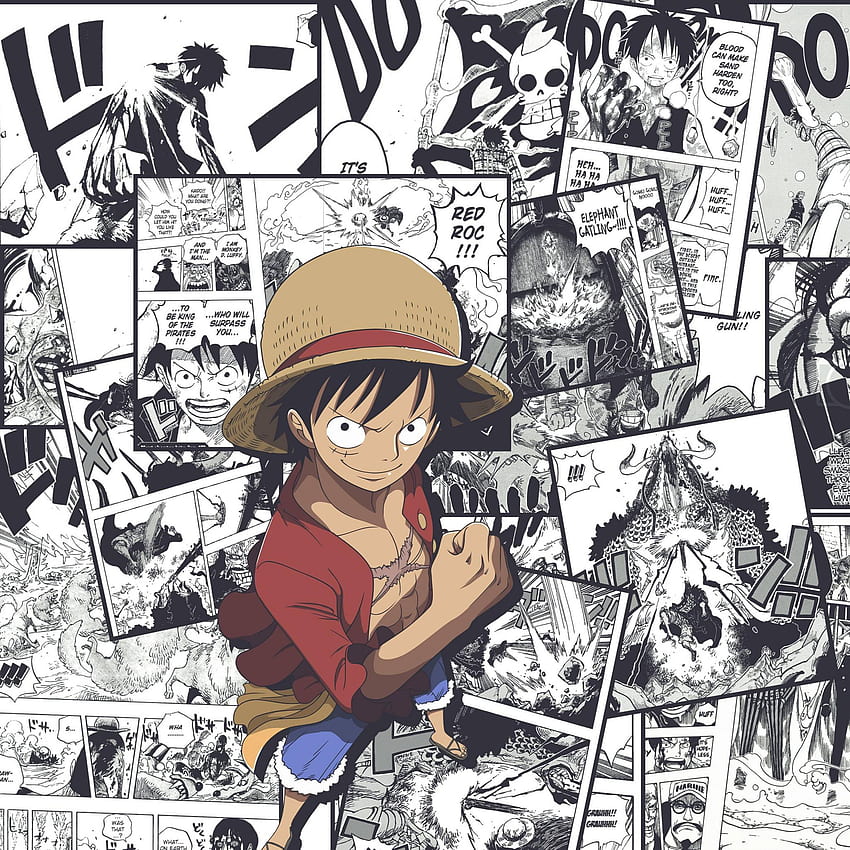 Scimmia Rufy One Piece iPad Pro Retina Display , Anime , e , One Piece Collage Sfondo del telefono HD