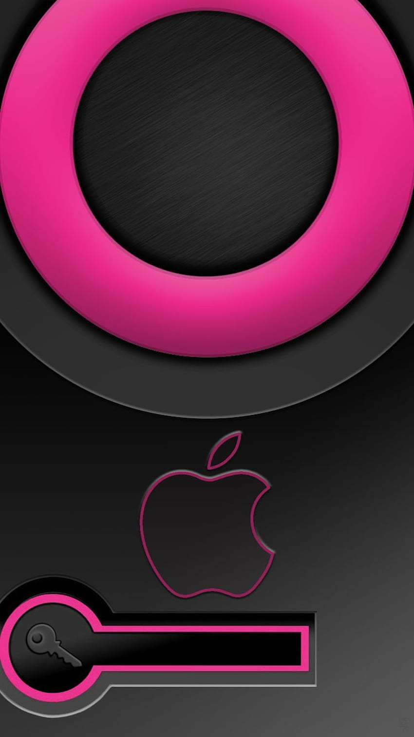 Crisp Pink and Black Lockscreen. Apple , Locked , Apple iphone HD phone wallpaper