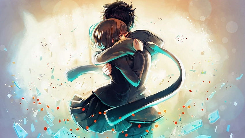 Cute Dark Anime Couple HD wallpaper