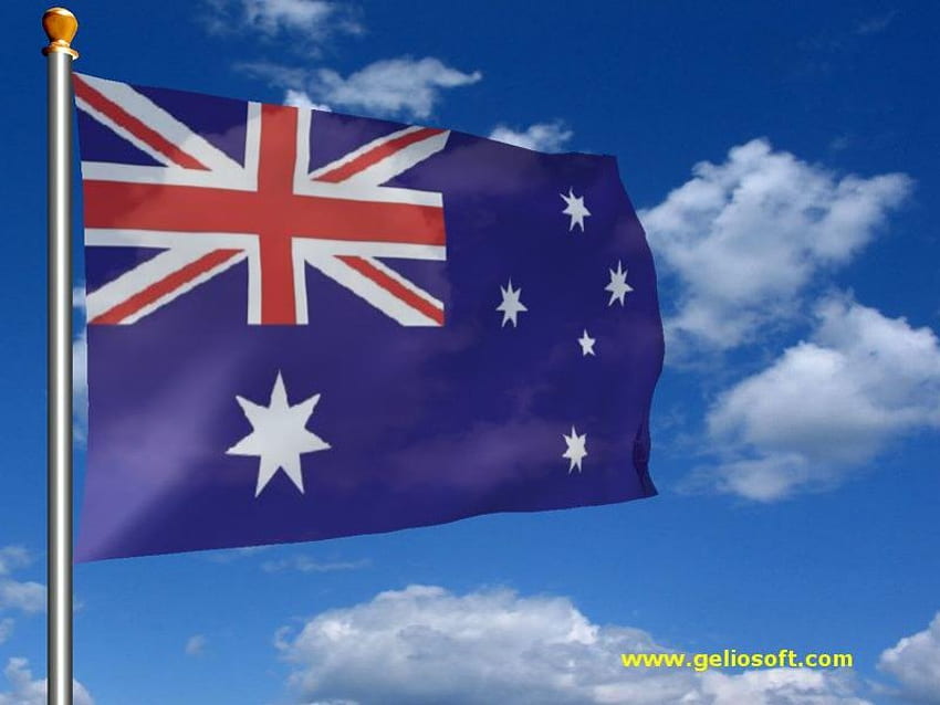 Bendera Australia, australia, union jack, awan, bintang, bendera Wallpaper HD