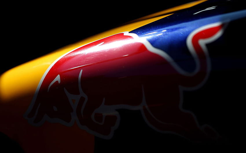 Logo Red Bulla — wyścigi Redbull — i tło Tapeta HD