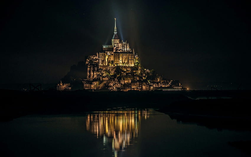 França, Edifícios, Mont Saint Michel, Mont St Michel, Mont-Saint-Michel papel de parede HD