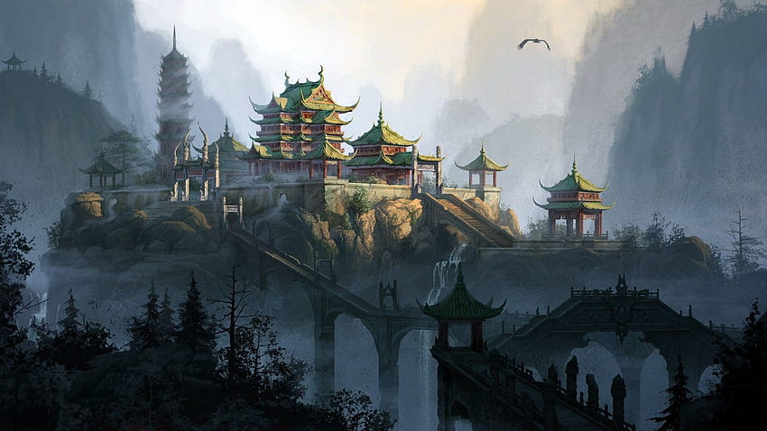 Chinese architecture 1080P, 2K, 4K, 5K HD wallpapers free download