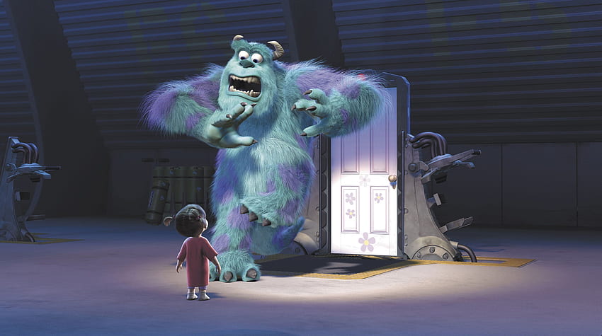 James P Sullivan e Boo nel film della Disney Monster Inc., Monsters Inc Sfondo HD