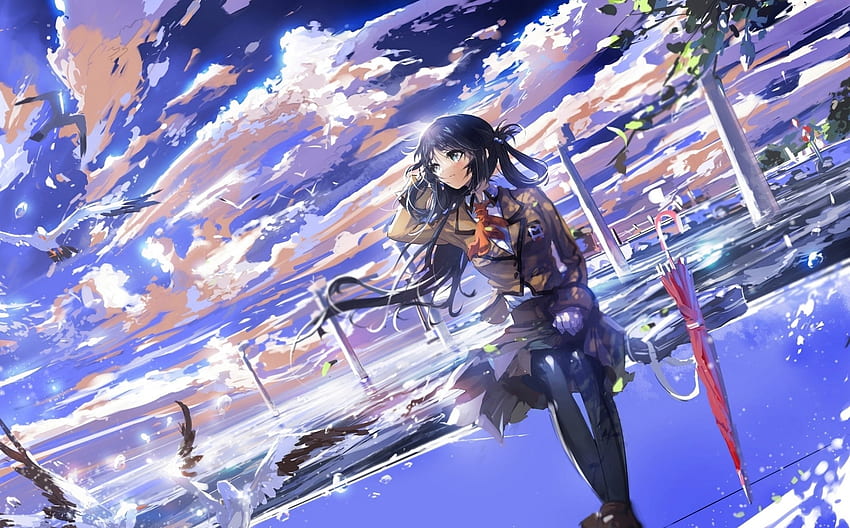 Nagi no Asukara, Shiodome Miuna, Sky, Clouds. Mocah HD wallpaper